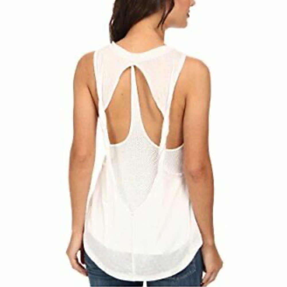 NWT rehab white back twist tank size medium
